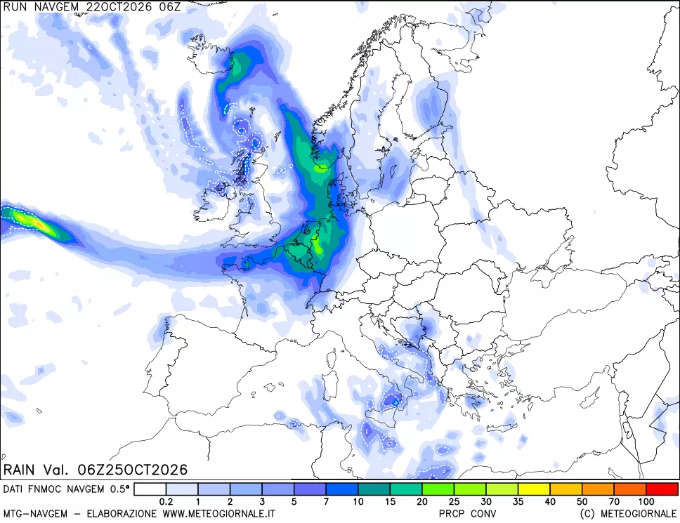 mappa Precipitazioni Totali