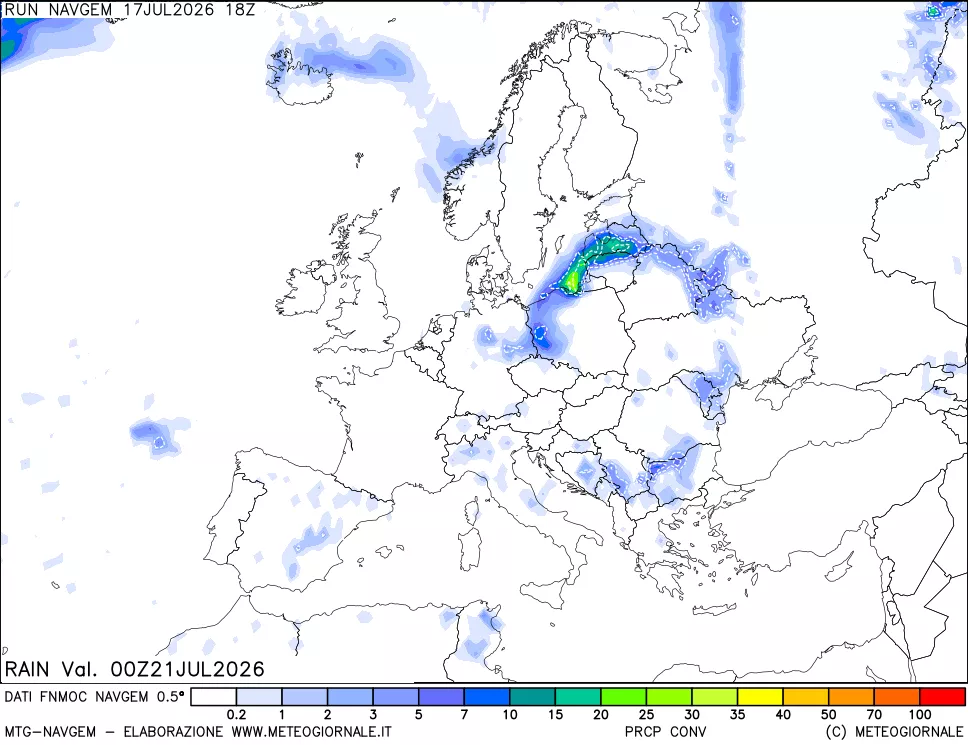 mappa Precipitazioni Totali