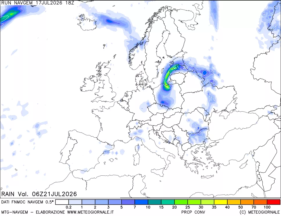 mappa Precipitazioni Totali