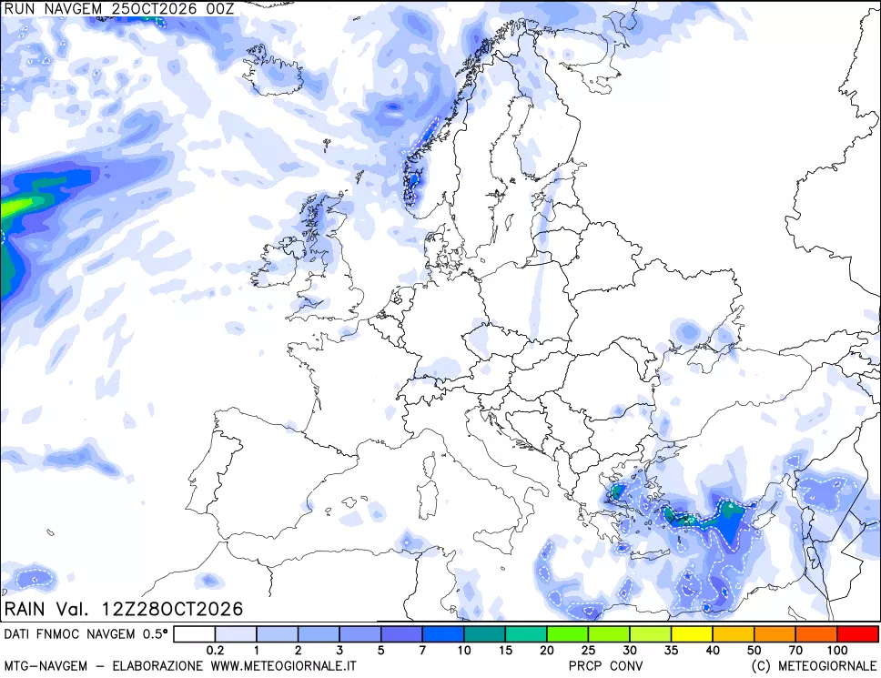 mappa Precipitazioni Totali