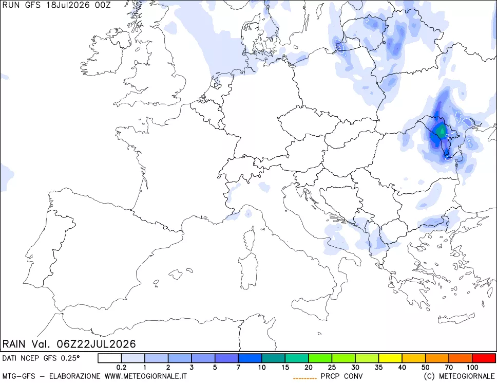 mappa Precipitazioni totali e convettive