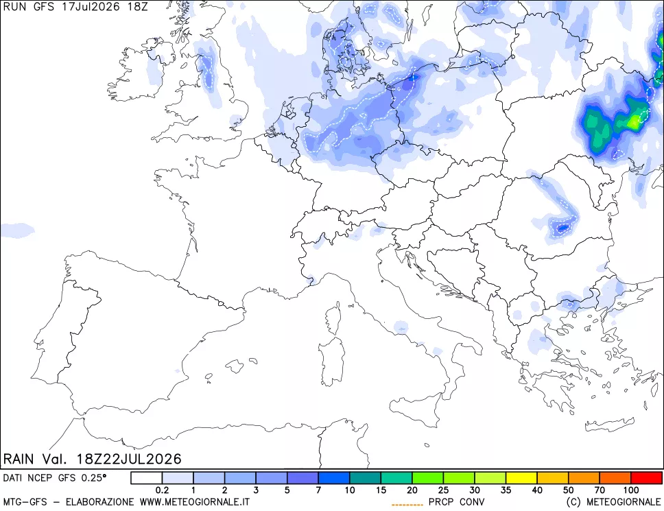 mappa Precipitazioni totali e convettive