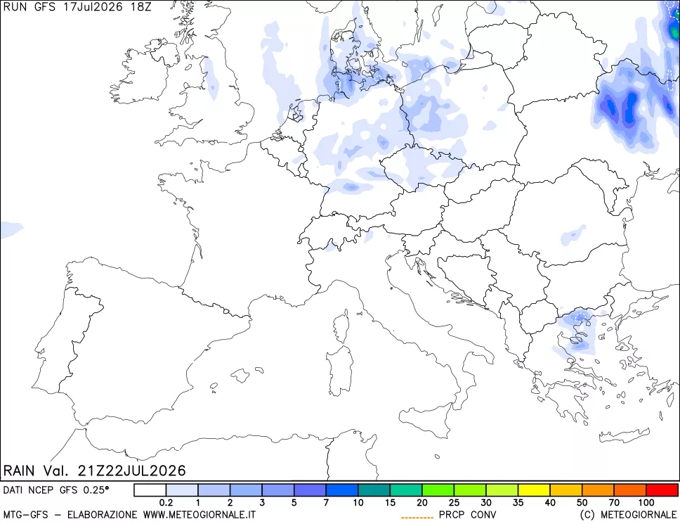 mappa Precipitazioni totali e convettive