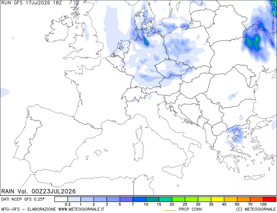 mappa Precipitazioni totali e convettive