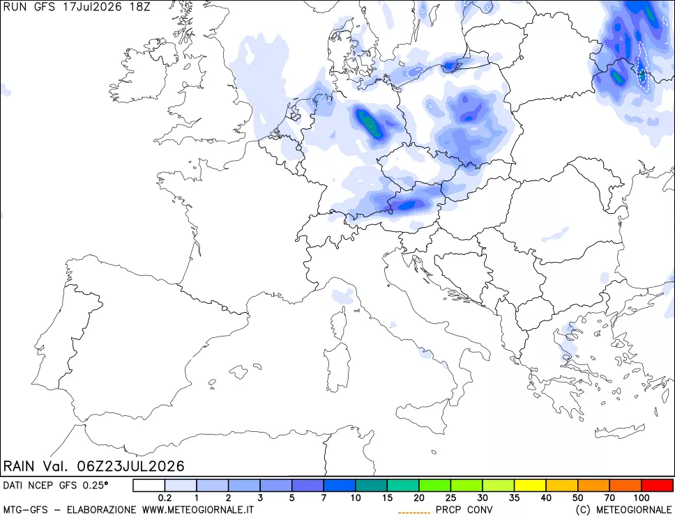 mappa Precipitazioni totali e convettive