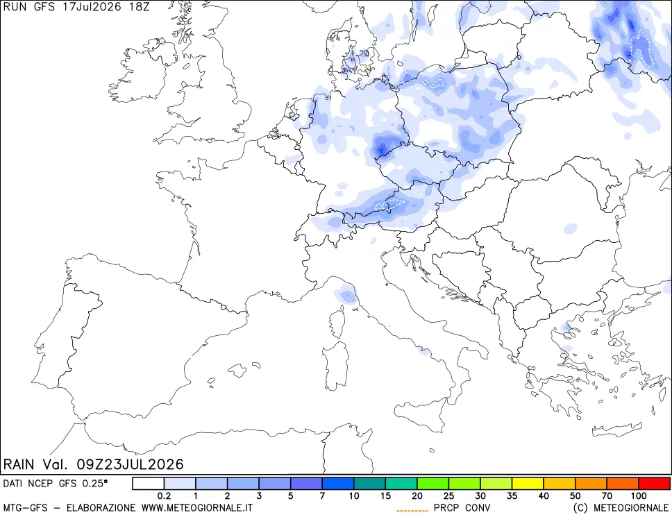 mappa Precipitazioni totali e convettive