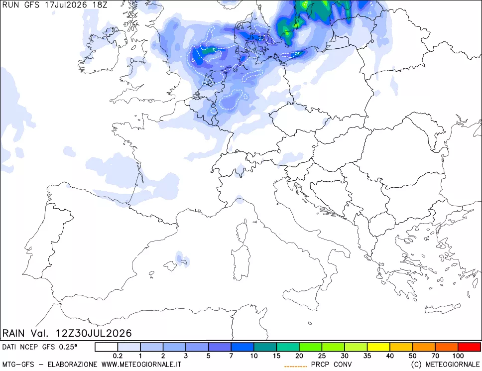 mappa Precipitazioni totali e convettive