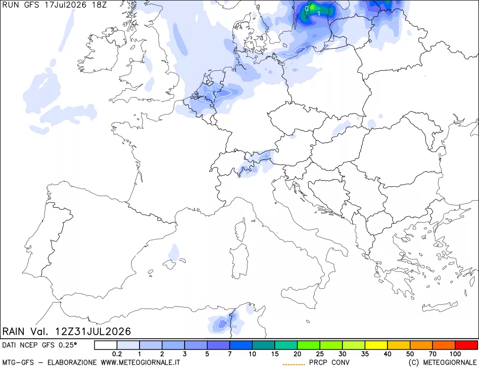 mappa Precipitazioni totali e convettive