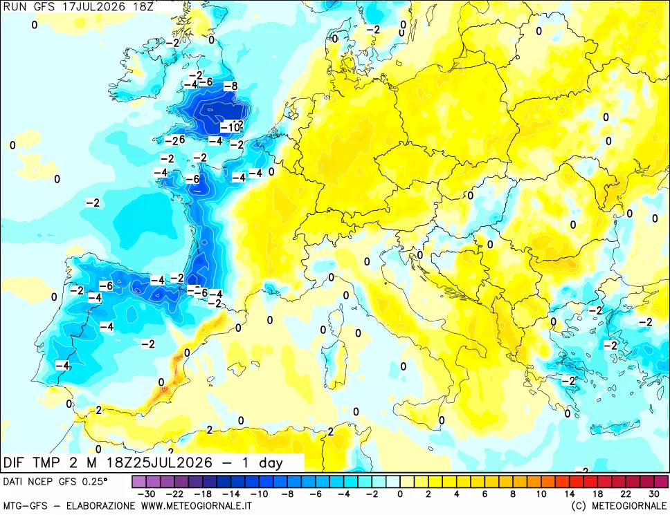 mappa Dif. Temp -24 ore