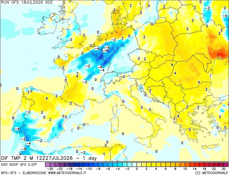 mappa Dif. Temp -24 ore
