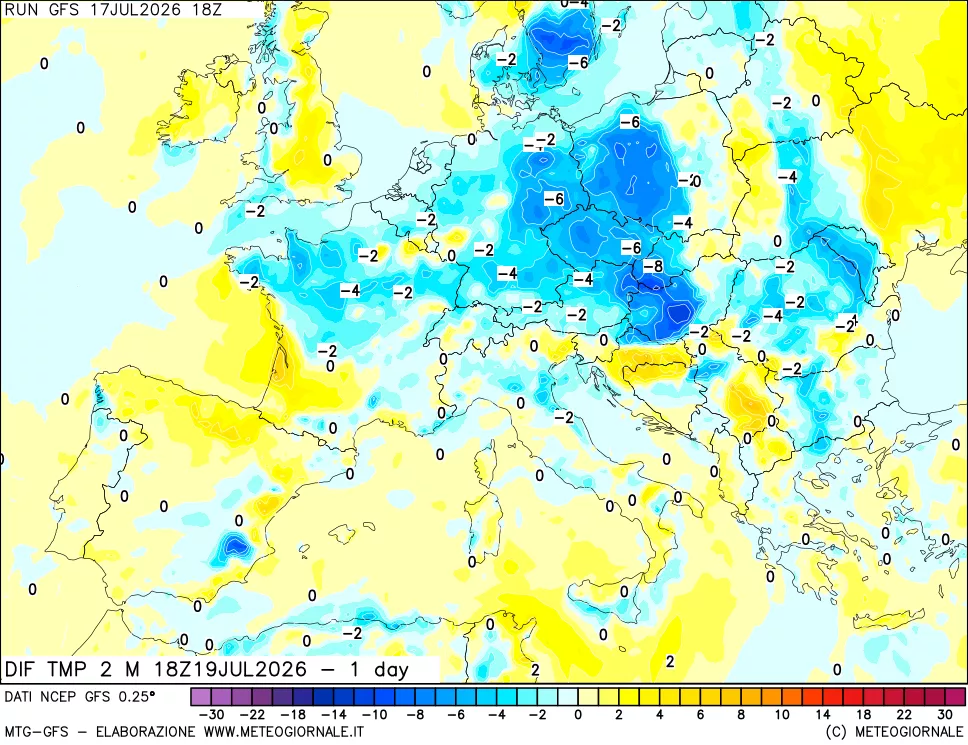 mappa Dif. Temp -24 ore