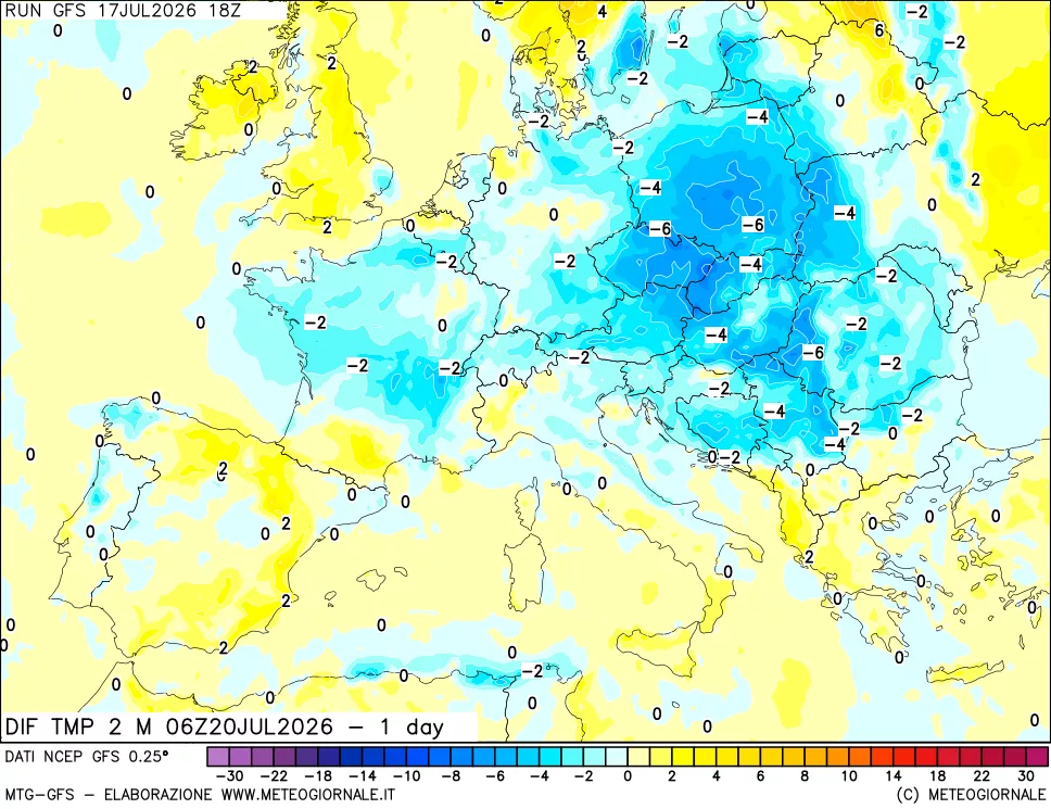 mappa Dif. Temp -24 ore