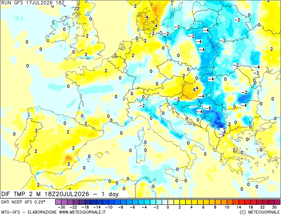 mappa Dif. Temp -24 ore
