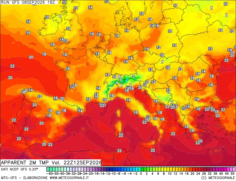 mappa Temp percepita