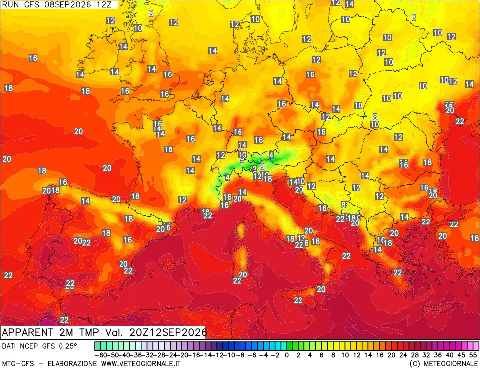 mappa Temp percepita