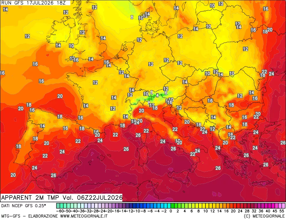mappa Temp percepita