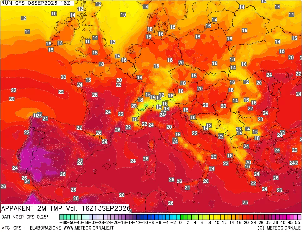 mappa Temp percepita