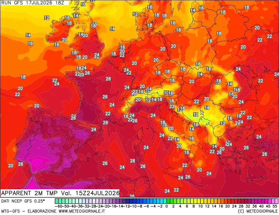 mappa Temp percepita