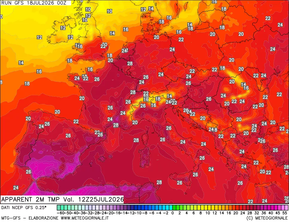 mappa Temp percepita