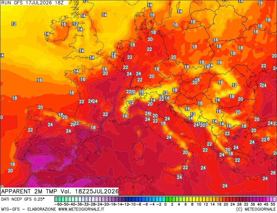 mappa Temp percepita