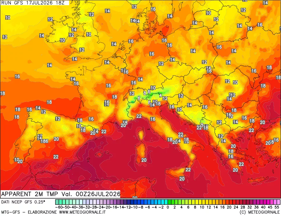 mappa Temp percepita