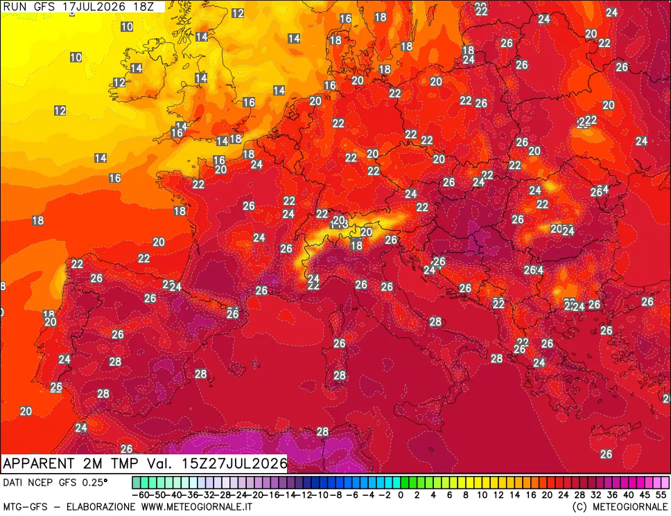 mappa Temp percepita