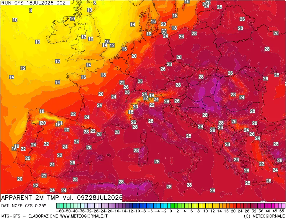 mappa Temp percepita