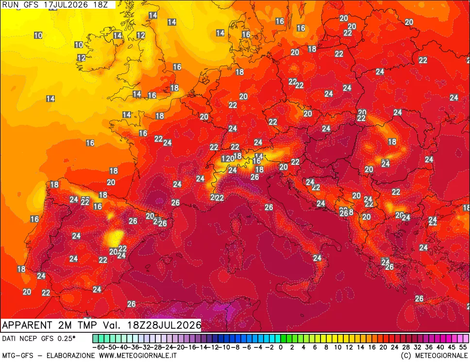 mappa Temp percepita