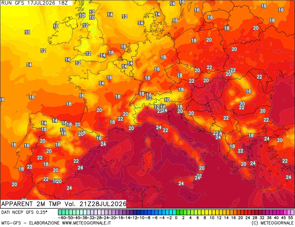 mappa Temp percepita