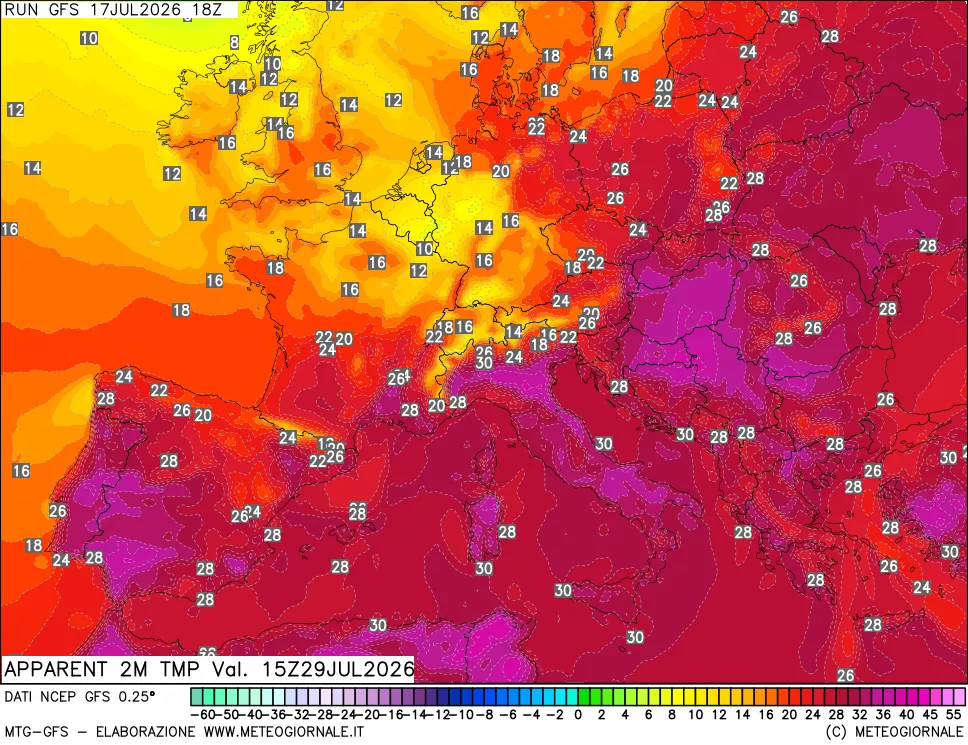 mappa Temp percepita