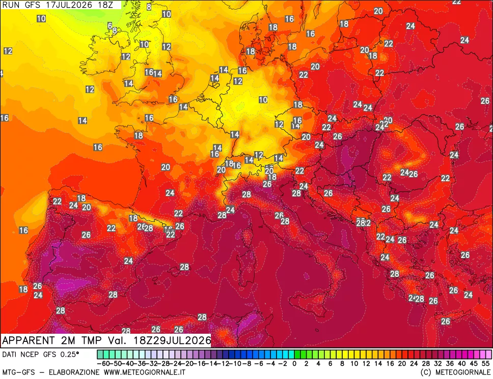 mappa Temp percepita