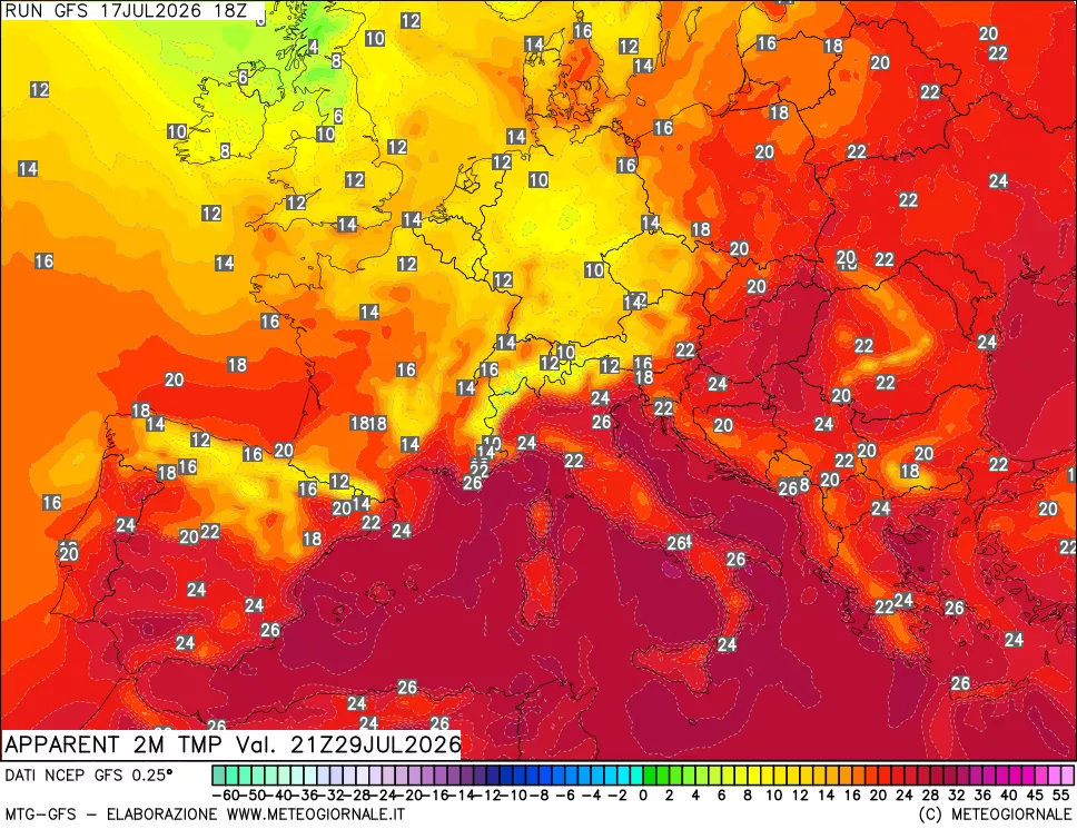mappa Temp percepita