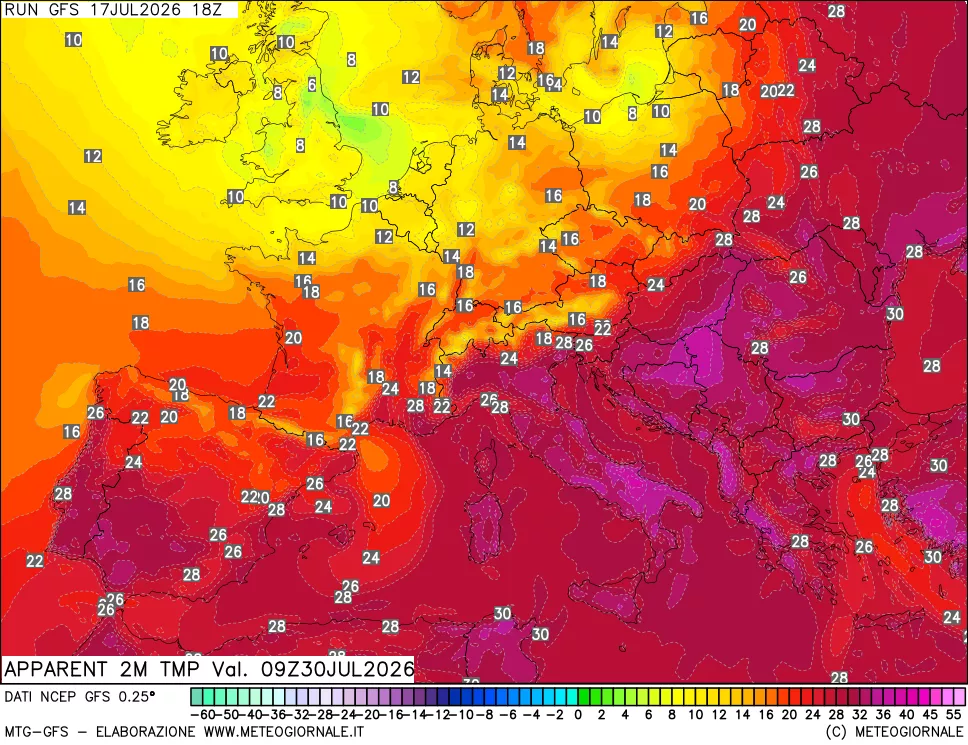 mappa Temp percepita