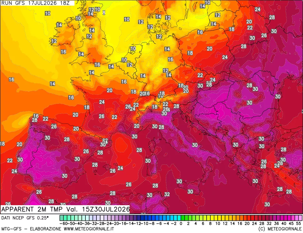 mappa Temp percepita