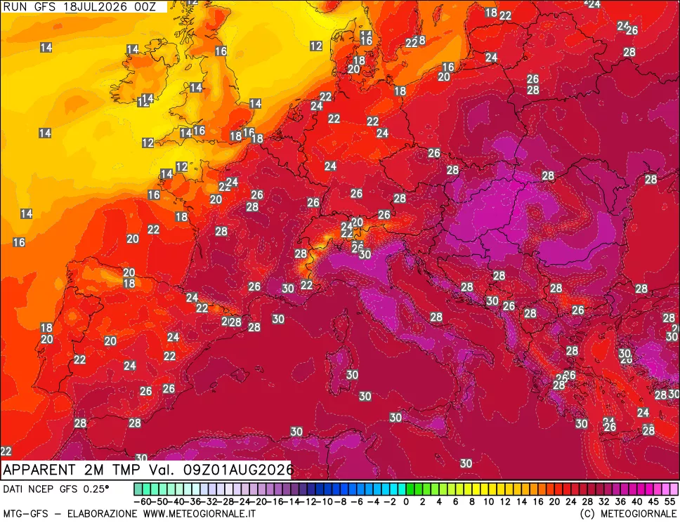 mappa Temp percepita