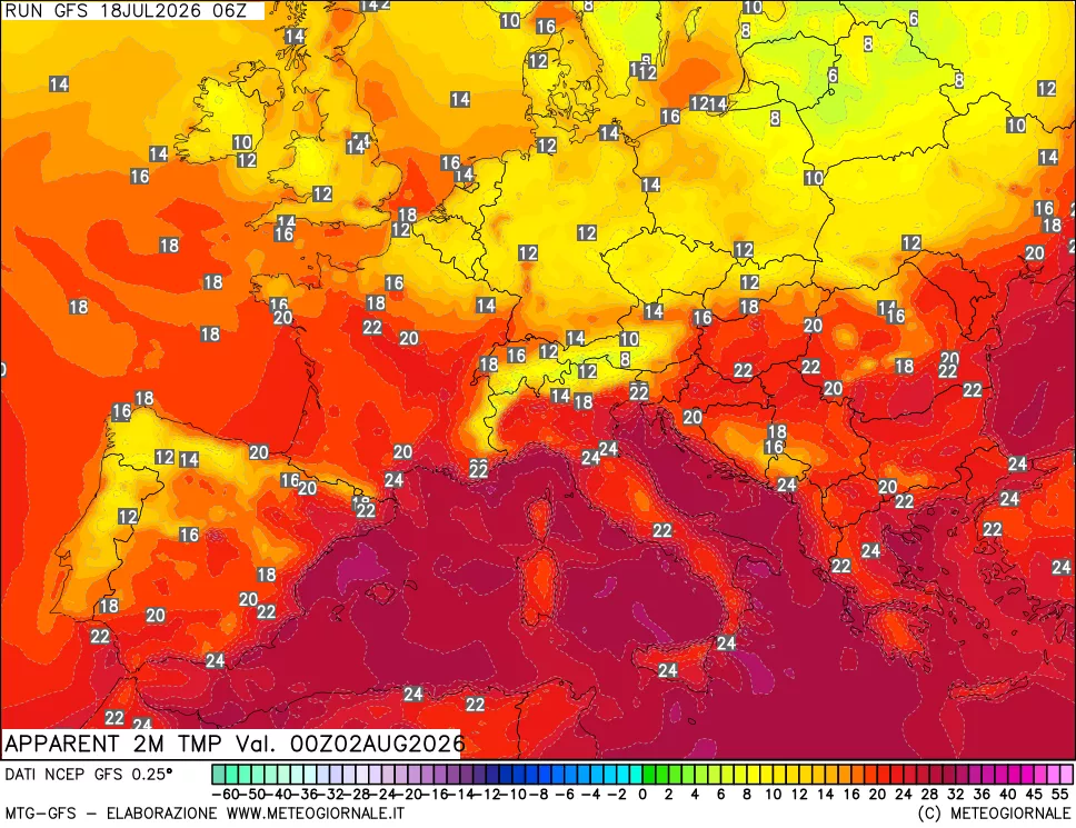 mappa Temp percepita