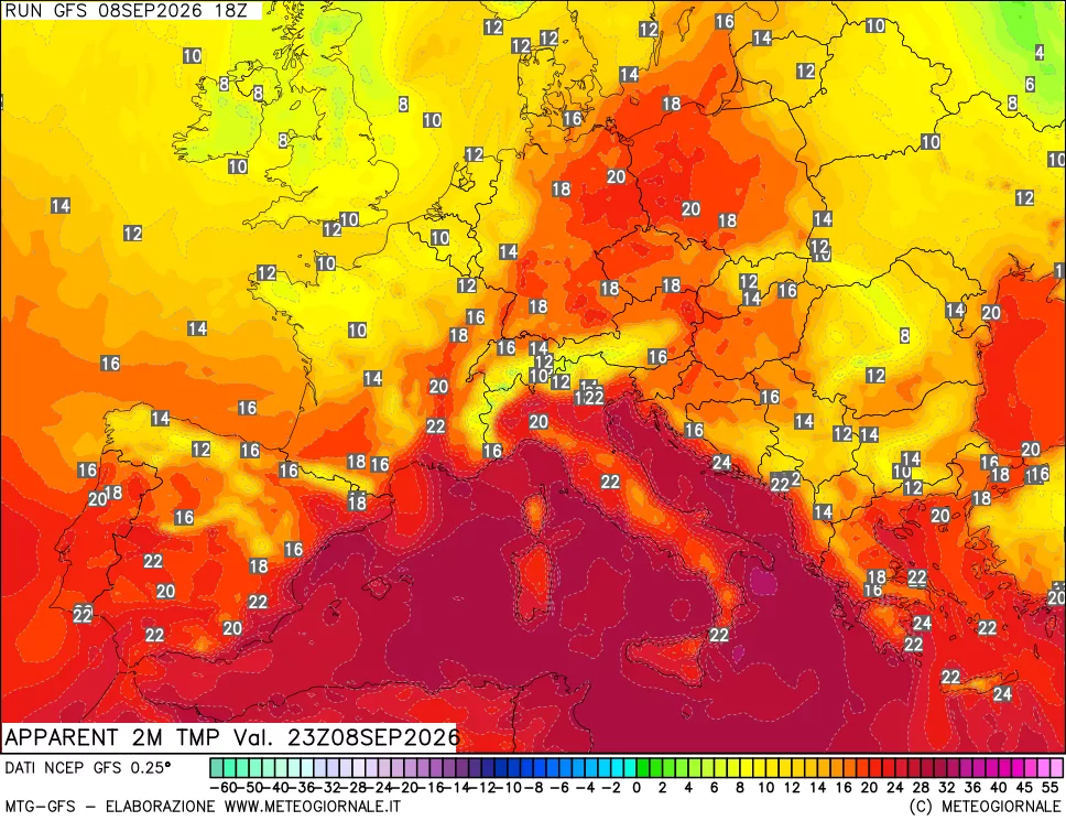 mappa Temp percepita