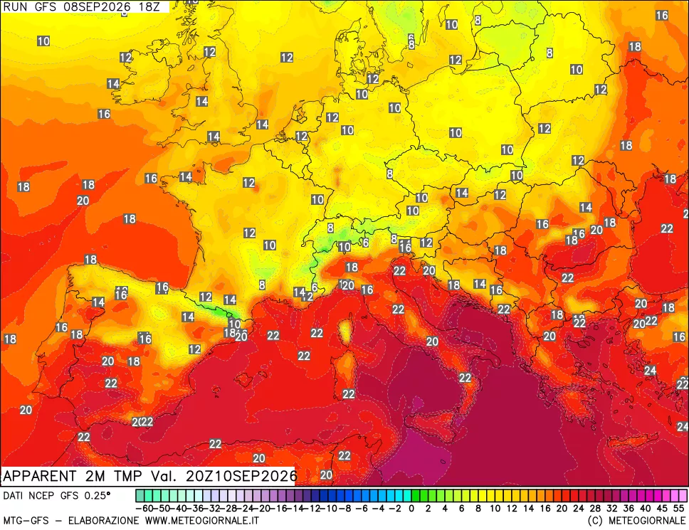 mappa Temp percepita