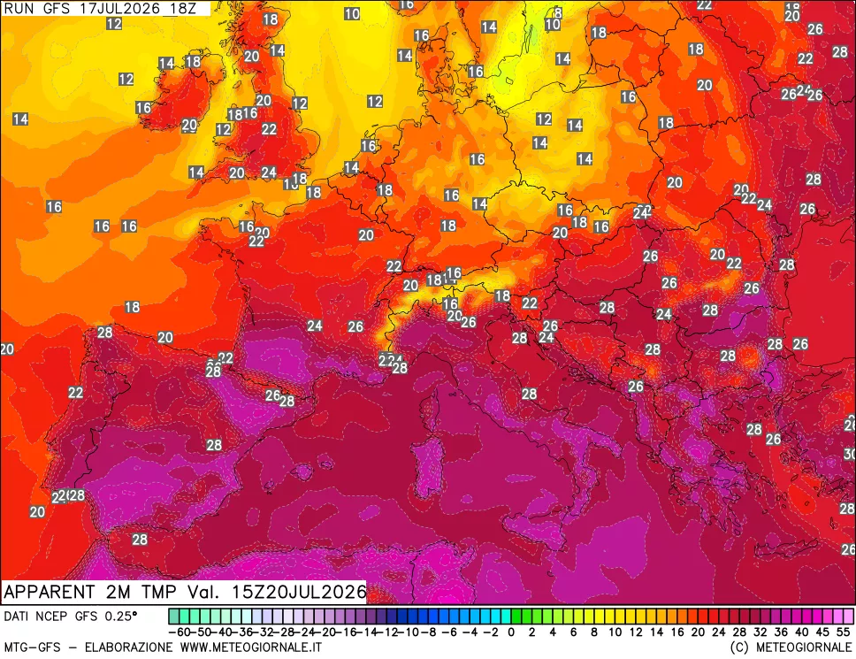 mappa Temp percepita