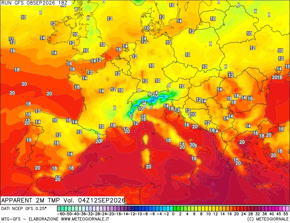 mappa Temp percepita