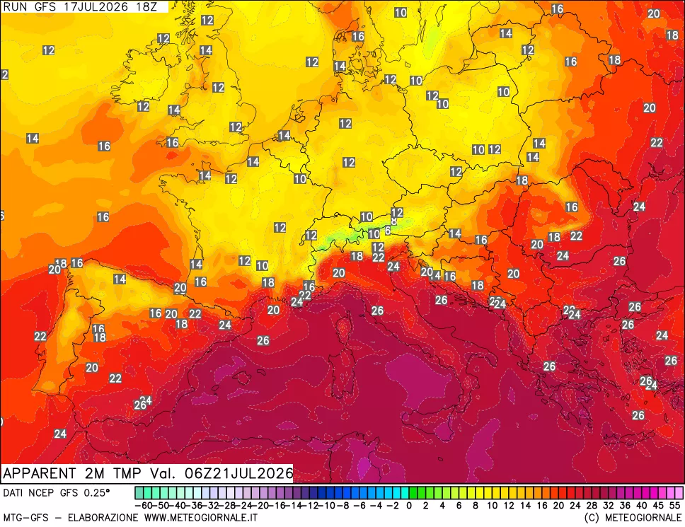 mappa Temp percepita