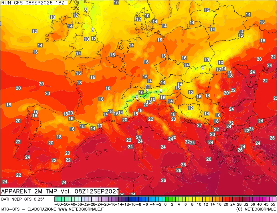 mappa Temp percepita