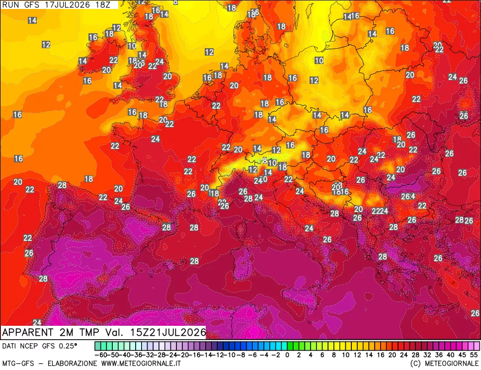 mappa Temp percepita