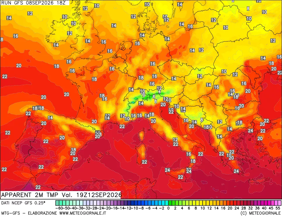 mappa Temp percepita