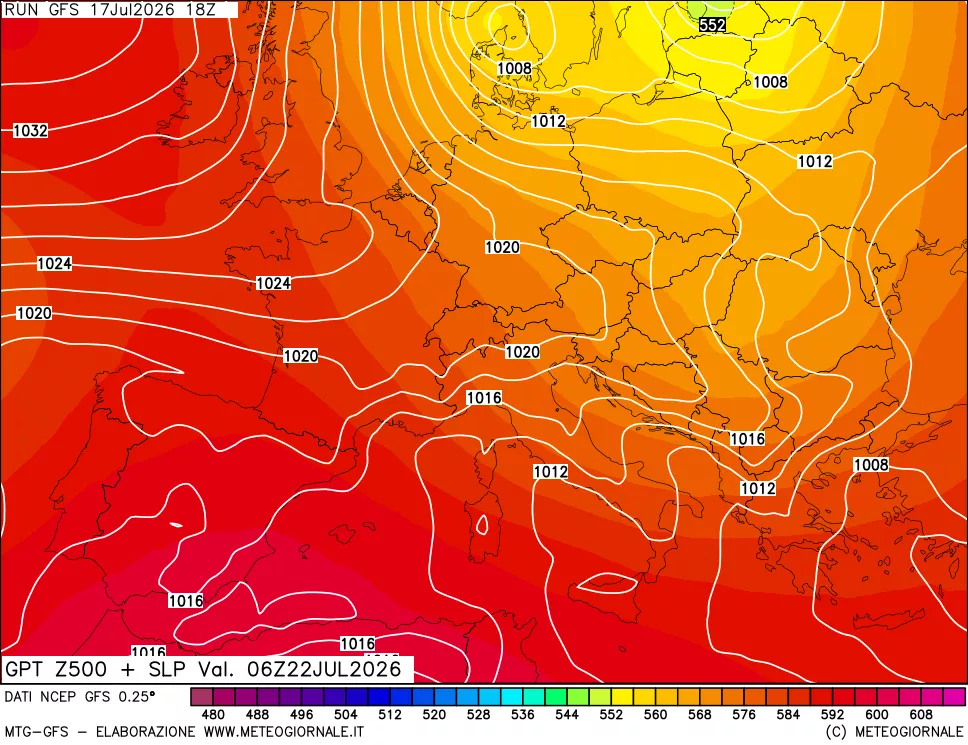 mappa 500 hPa GPT + Press SLM