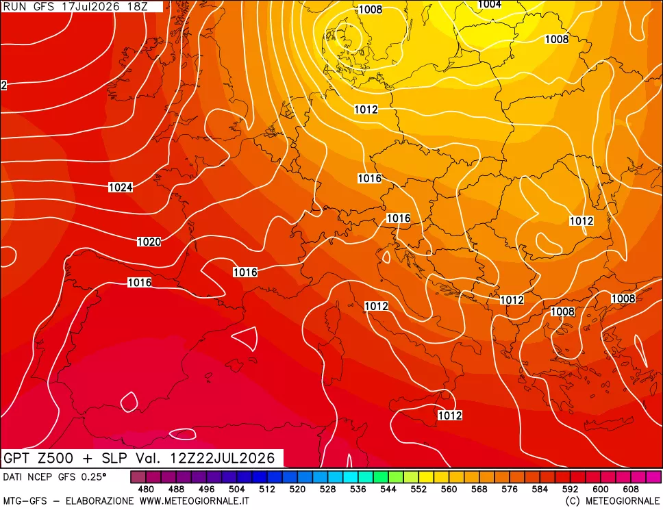 mappa 500 hPa GPT + Press SLM