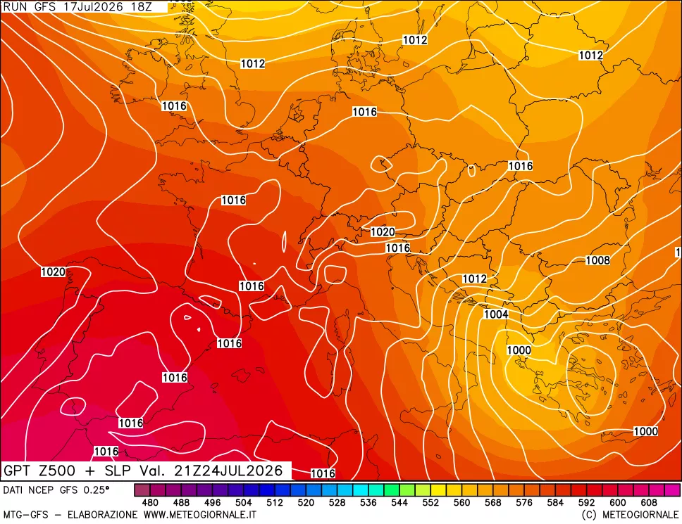 mappa 500 hPa GPT + Press SLM