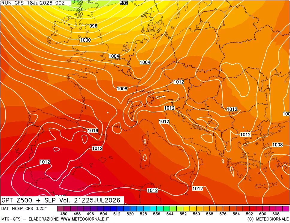 mappa 500 hPa GPT + Press SLM