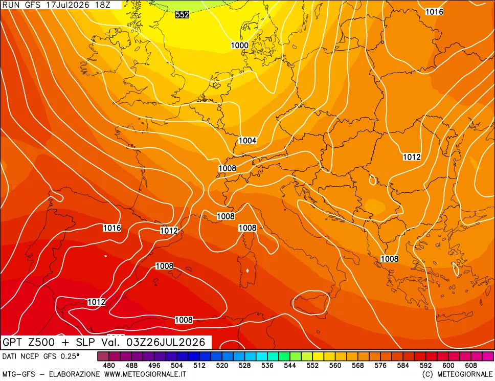 mappa 500 hPa GPT + Press SLM