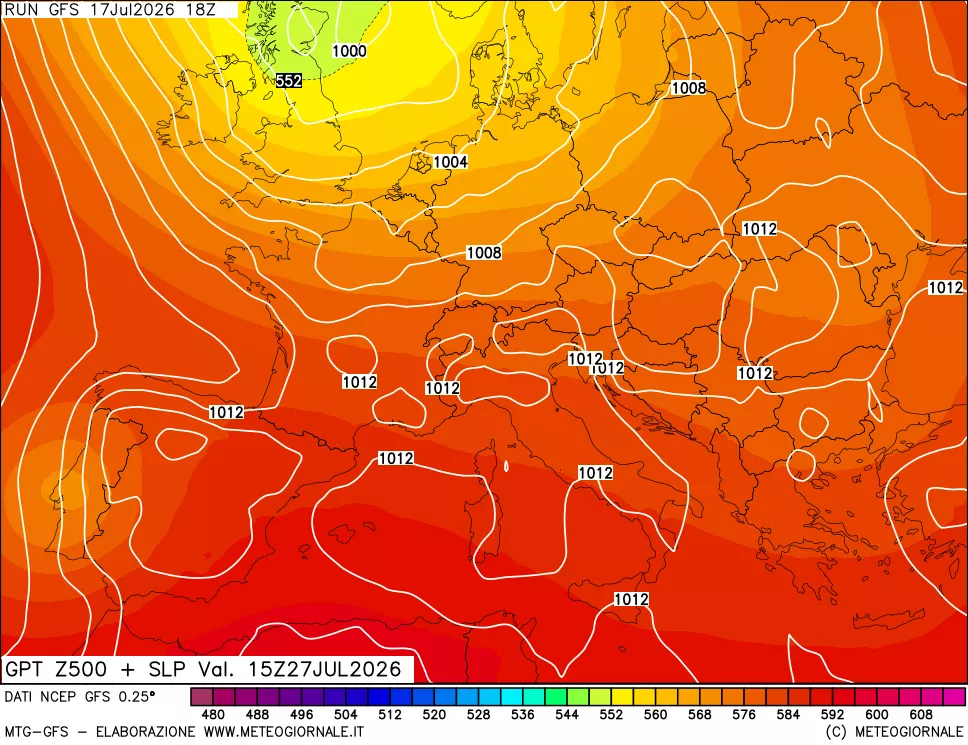 mappa 500 hPa GPT + Press SLM